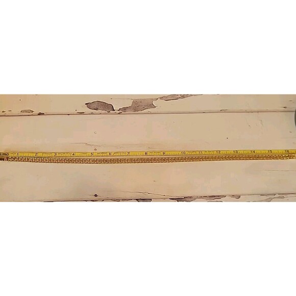 Vintage 70s Monet Fancy X Link Chain Yellow Gold Tone Necklace 16" - Picture 6 of 6